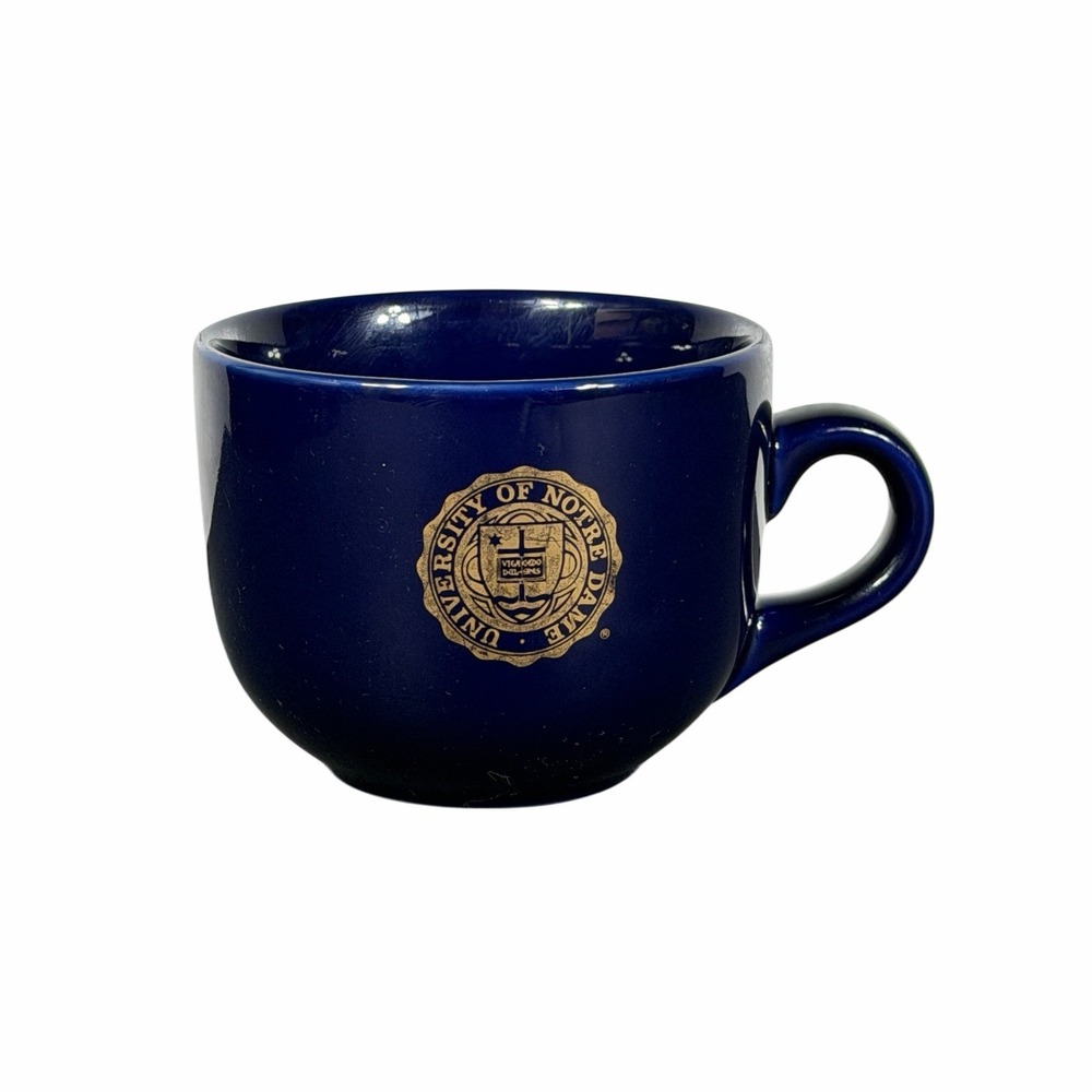 University Of Notre Dame Oversized Coffee Soup Mug Fighting Irish Blue Gold Logo